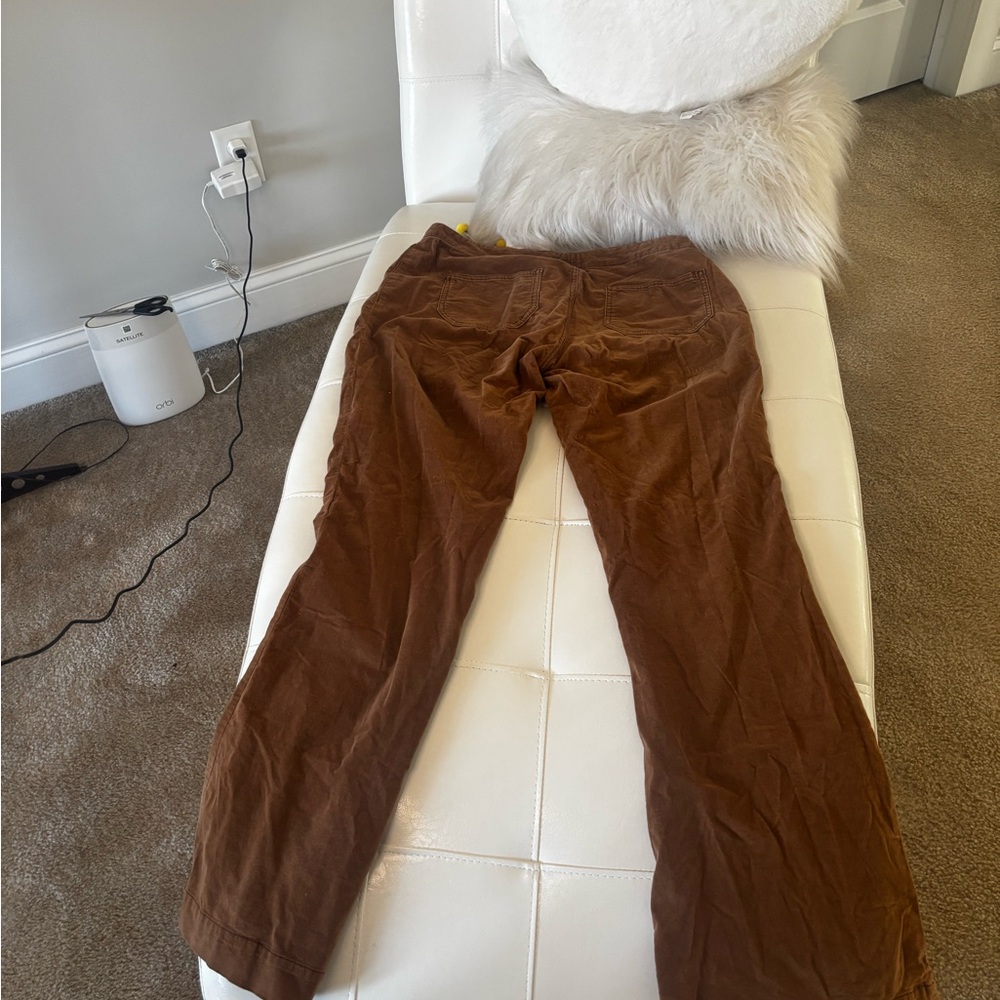Arden B Tan Lace-Up Trousers with Yellow Accents - Picture 2 of 3